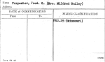 Carpenter, Fred. G. (Mrs. Mildred Bailey)