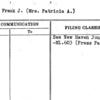 Carr, Frank J. (Mrs. Patricia A.)