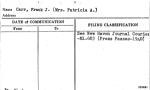 Carr, Frank J. (Mrs. Patricia A.)