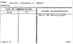 Carroll, Elizabeth L. (Miss)