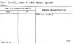 Carroll, James F. (Mrs. Muriel Spicer)
