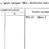 Catlin, Lynde Sprague (Mrs. Katharine Grace)