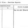 Central Files - Overtime Reports