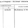 Century of Progress - Childrens' Admissions