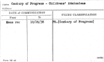 Century of Progress - Childrens' Admissions