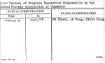 Century of Progress Exposition Cooperation by the Chicago Association of Commerce