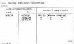 Century Restaurant Corporation