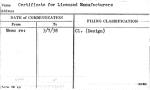 Certificate for Licensed Manufacturers