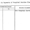 Change in Payments of Hospital Service Plan