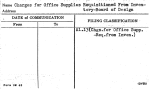 Charges for Office Supplies Requisitioned From Inventory-Board of Design