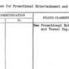 Charges for Promotional Entertainment and Travel Expenses