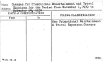 Charges for Promotional Entertainment and Travel Expenses for the Period from November 1, 1939 to November 29, 1939