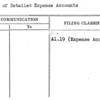Chart of Detailed Expense Accounts
