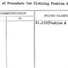 Chart of Procedure for Clothing Fashion Activities