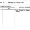 Charters, C.V. (Managing Director)