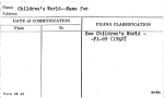 Children's World--Name for