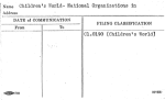 Children's World- National Organizations in