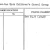 Choruses-Van Wyck Children's Choral Group