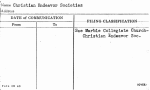 Christian Endeavor Societies