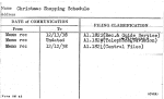 Christmas Shopping Schedule