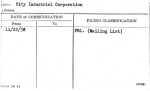 City Industrial Corporation