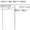 Clark, James B. (Mrs. Mary K. Joplin)