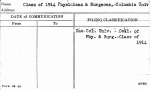 Class of 1914 Physicians & Surgeons, -Columbia Univ.