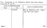 Cleveland, R.M. (Aviation Editor New York Times)