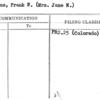 Coehems, Frank N. (Mrs. Jane N.)