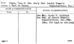 Cohen, Rose E. (Ex. Sec'y Fed. Jewish Woman's Organizations, Inc.)