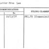 Coin Letter From Lee