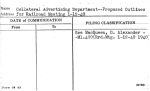 Collateral Advertising Department--Proposed Outlines for Railroad Meeting 1-12-40