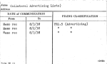 Collateral Advertising Lists