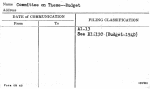 Committee on Theme--Budget