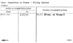 Committee on Theme - Filing System