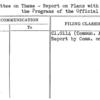 Committee on Theme - Report on Plans with Respect to the Programs of the Offical Exhibits