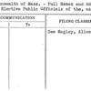 Commonwealth of Mass. - Full Names and Addresses of Elective Public Officials of the, as of 11/9/36