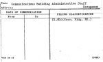 Communications Building Administrative Staff Occupancy