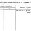 Community Art Center Building - Program for Design of