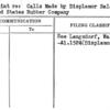 Complaint re: Calls Made by Displamor Salesmen on United States Rubber Company