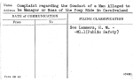 Complaint regarding the Conduct of a Man Alleged to be Manager or Boss of the Pony Ride in Carnivaland