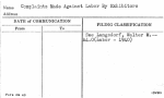 Complaints Made Against Labor By Exhibitors