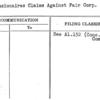 Concessionaires Claims Against Fair Corp.