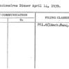 Concessionaires Dinner April 14, 1939.