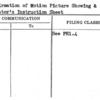Confirmation of Motion Picture Showing & Operator's Instruction Sheet