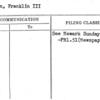 Conklin, Franklin III