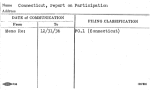 Connecticut, report on Participation