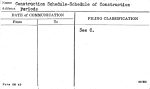 Construction Schedule-Schedule of Construction Periods