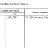 Construction Service Orders