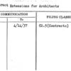 Contract Extensions for Architects